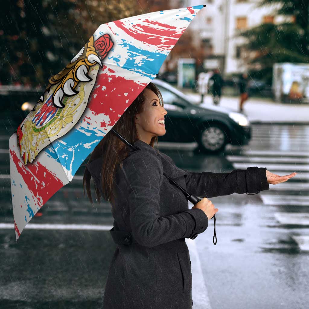 Luxembourg Umbrella Red Lion With Coat Of Arms - Wonder Print Shop