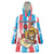 Personalized Luxembourg Wearable Blanket Hoodie Red Lion With Coat Of Arms - Wonder Print Shop