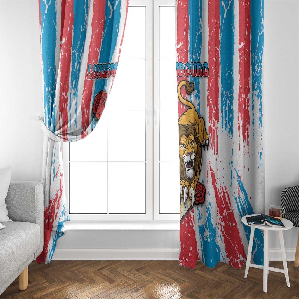 Luxembourg Window Curtain Red Lion With Coat Of Arms - Wonder Print Shop