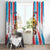 Luxembourg Window Curtain Red Lion With Coat Of Arms - Wonder Print Shop