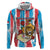 Personalized Luxembourg Zip Hoodie Red Lion With Coat Of Arms - Wonder Print Shop