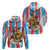 Personalized Luxembourg Zip Hoodie Red Lion With Coat Of Arms - Wonder Print Shop