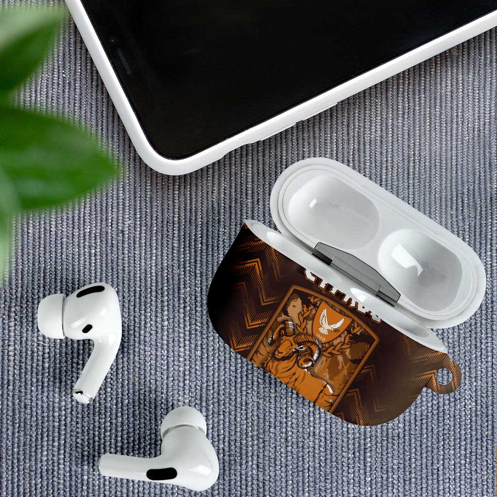 Cyprus AirPods Case The Cypriot Mouflon With Coat Of Arms - Wonder Print Shop
