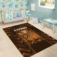 Cyprus Area Rug The Cypriot Mouflon With Coat Of Arms - Wonder Print Shop