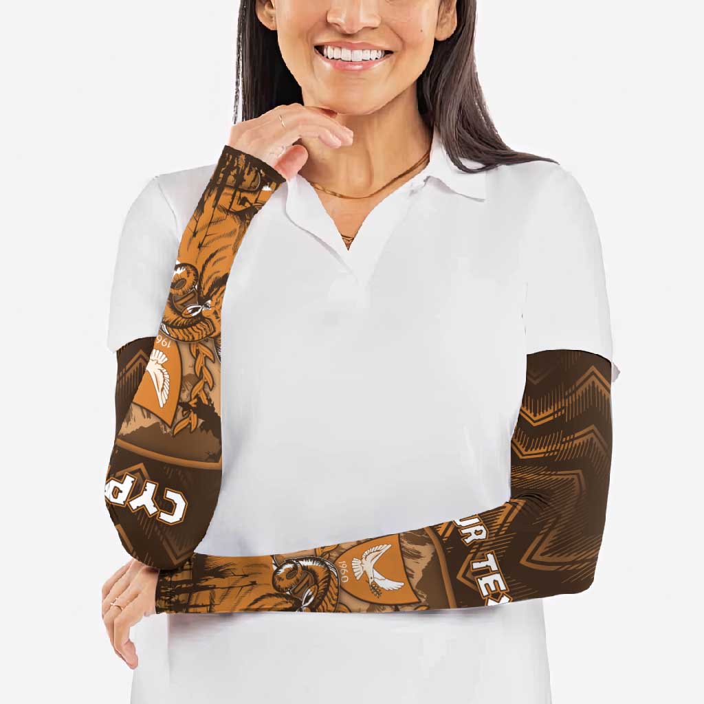 Cyprus Arm Sleeves The Cypriot Mouflon With Coat Of Arms - Wonder Print Shop