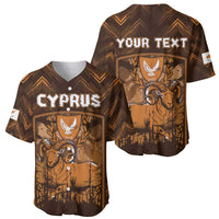 Personalized Cyprus Baseball Jersey The Cypriot Mouflon With Coat Of Arms - Wonder Print Shop