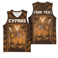 Personalized Cyprus Basketball Jersey The Cypriot Mouflon With Coat Of Arms - Wonder Print Shop