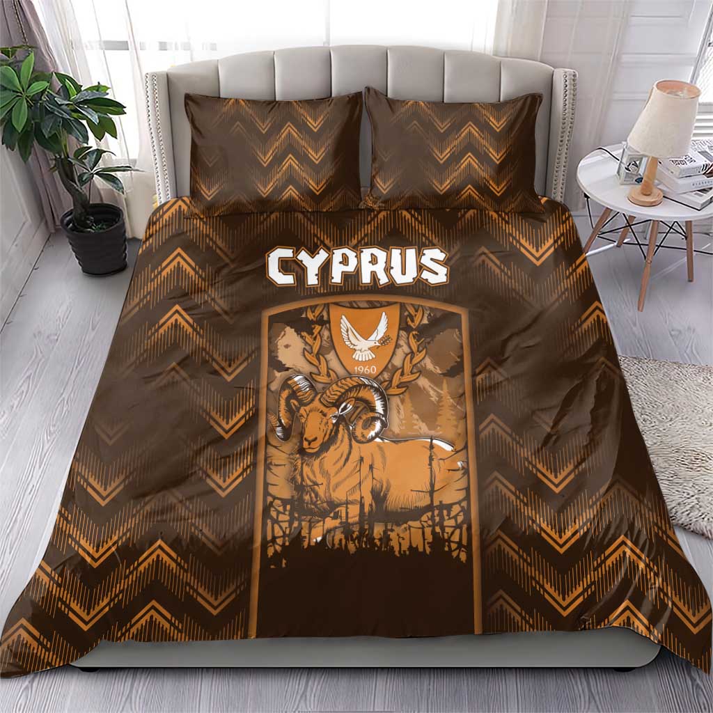Cyprus Bedding Set The Cypriot Mouflon With Coat Of Arms - Wonder Print Shop