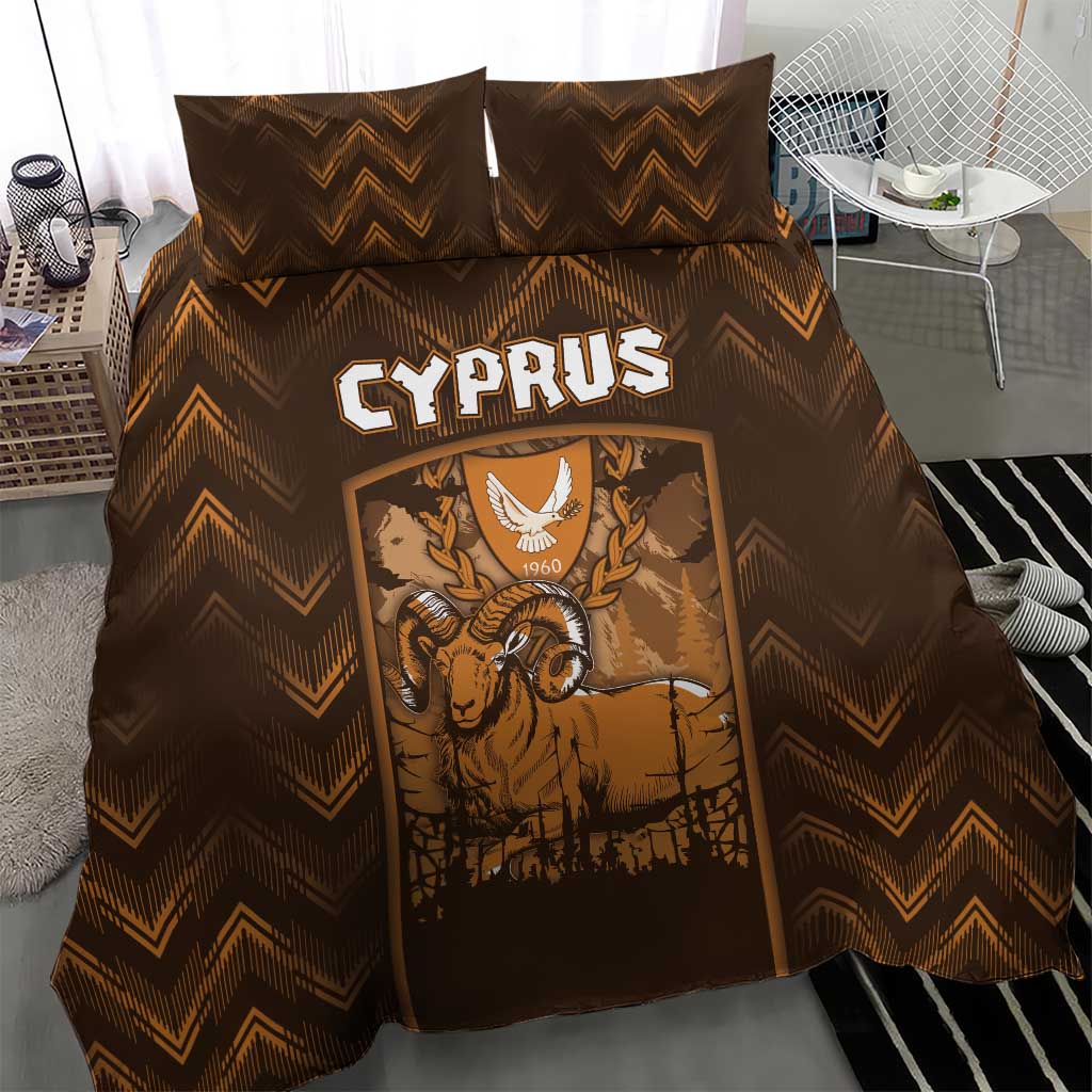 Cyprus Bedding Set The Cypriot Mouflon With Coat Of Arms - Wonder Print Shop