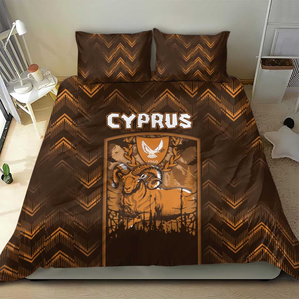 Cyprus Bedding Set The Cypriot Mouflon With Coat Of Arms - Wonder Print Shop