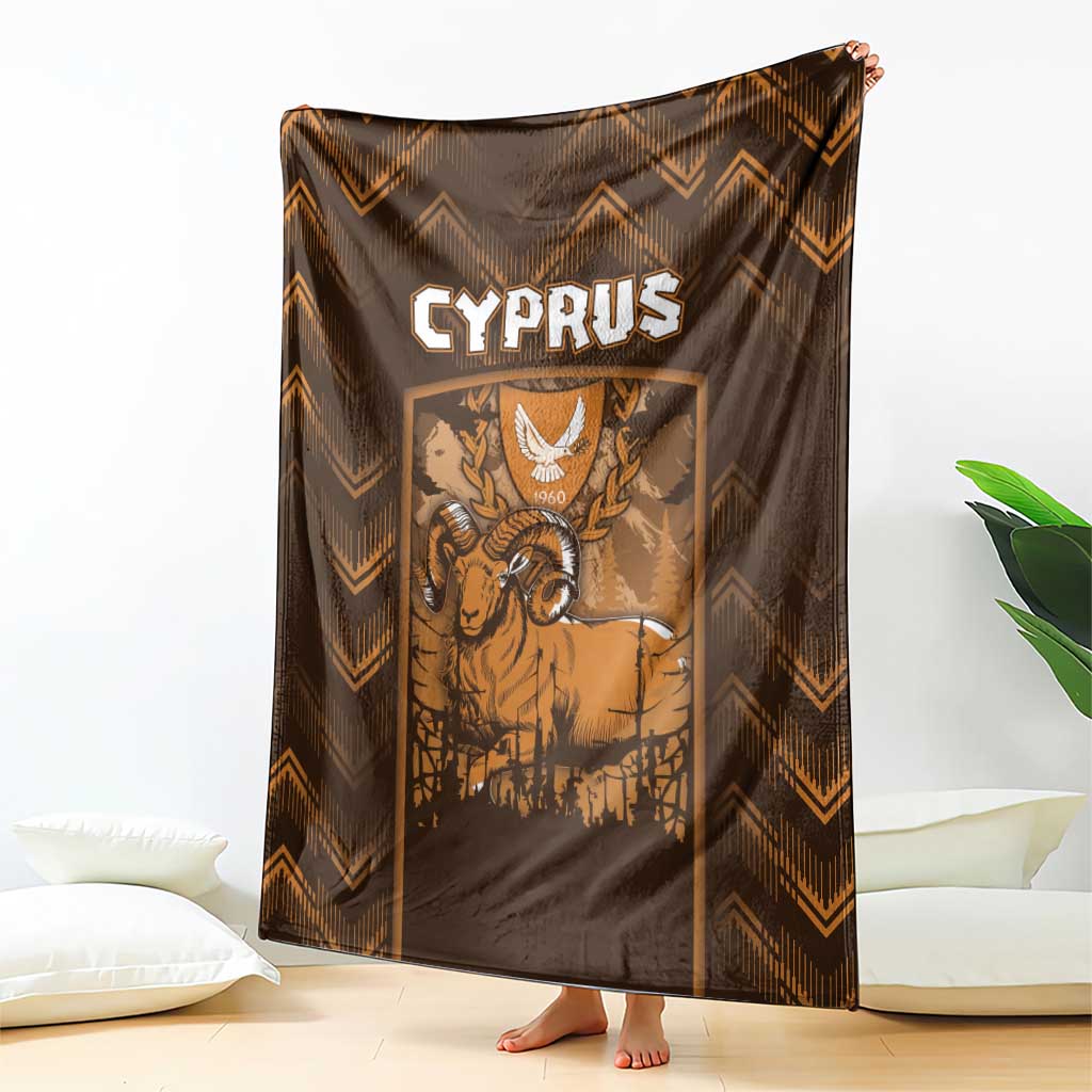 Cyprus Blanket The Cypriot Mouflon With Coat Of Arms - Wonder Print Shop