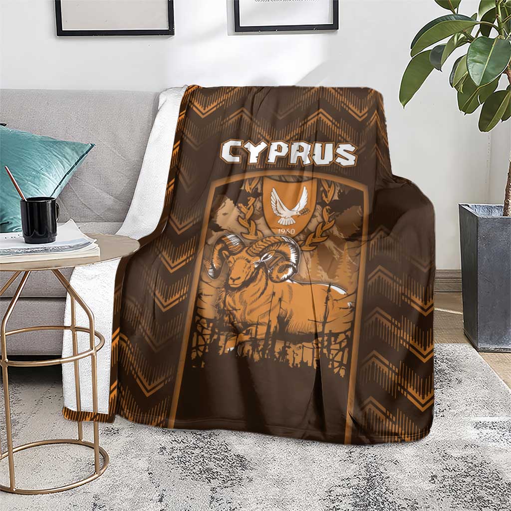 Cyprus Blanket The Cypriot Mouflon With Coat Of Arms - Wonder Print Shop