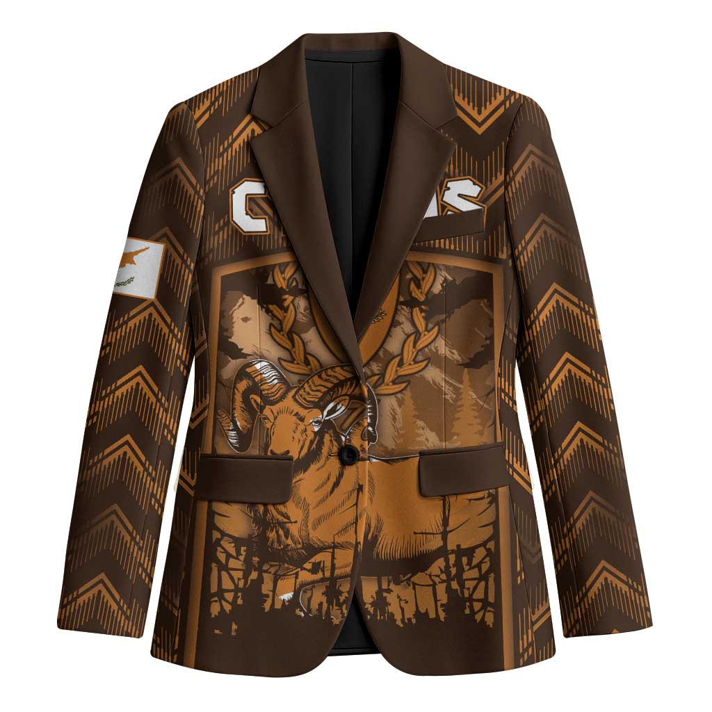 Personalized Cyprus Blazer The Cypriot Mouflon With Coat Of Arms - Wonder Print Shop