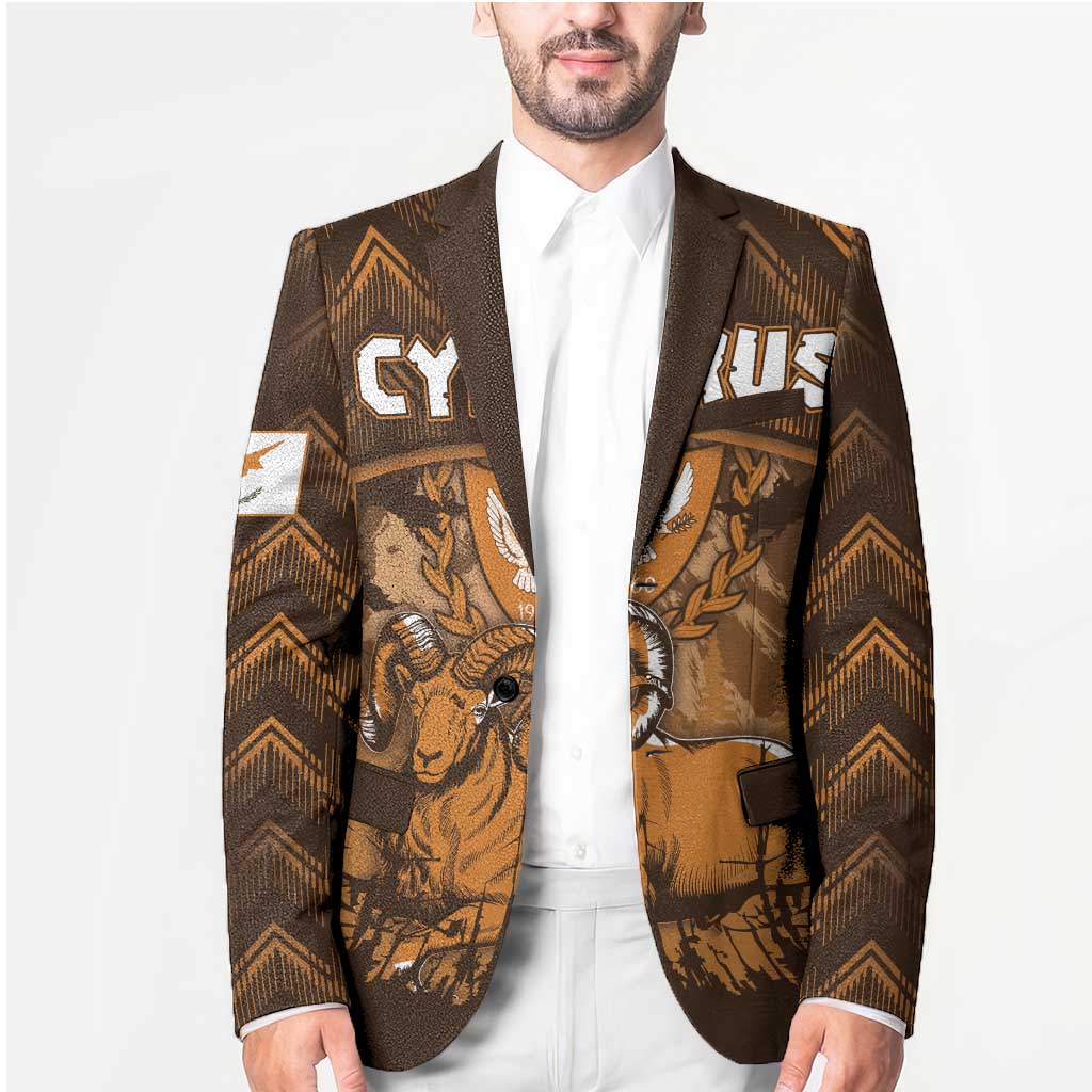 Personalized Cyprus Blazer The Cypriot Mouflon With Coat Of Arms - Wonder Print Shop
