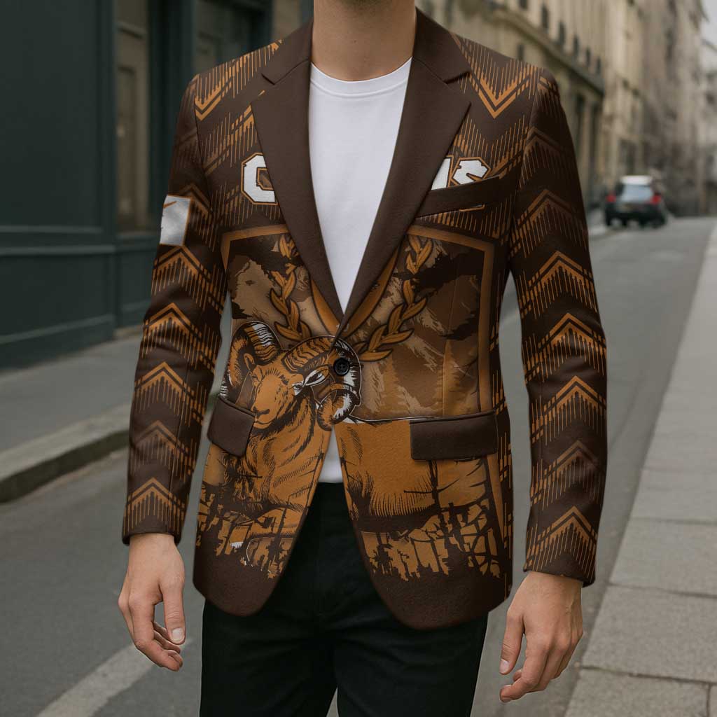 Personalized Cyprus Blazer The Cypriot Mouflon With Coat Of Arms - Wonder Print Shop