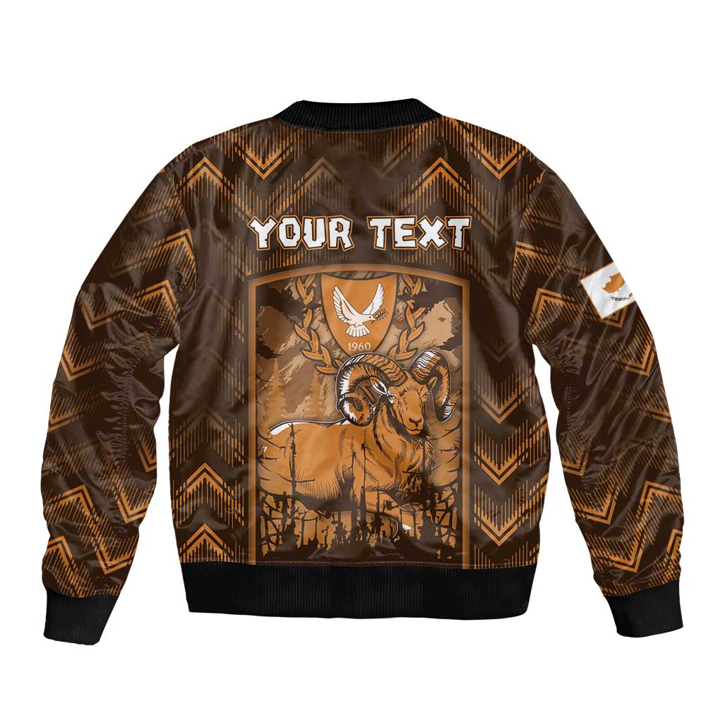 Personalized Cyprus Bomber Jacket The Cypriot Mouflon With Coat Of Arms - Wonder Print Shop