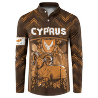 Personalized Cyprus Button Sweatshirt The Cypriot Mouflon With Coat Of Arms - Wonder Print Shop