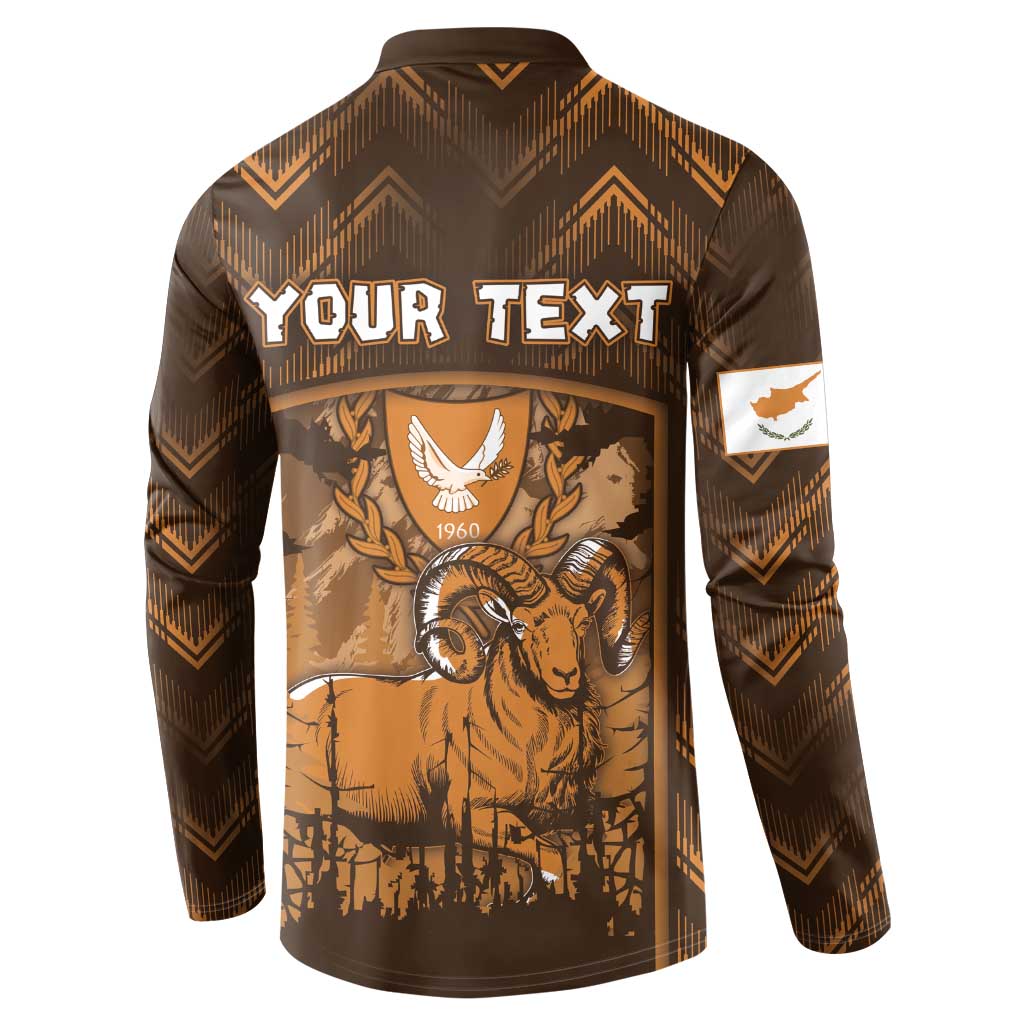 Personalized Cyprus Button Sweatshirt The Cypriot Mouflon With Coat Of Arms - Wonder Print Shop