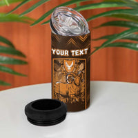 Personalized Cyprus 4 in 1 Can Cooler Tumbler The Cypriot Mouflon With Coat Of Arms - Wonder Print Shop