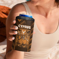 Personalized Cyprus 4 in 1 Can Cooler Tumbler The Cypriot Mouflon With Coat Of Arms - Wonder Print Shop