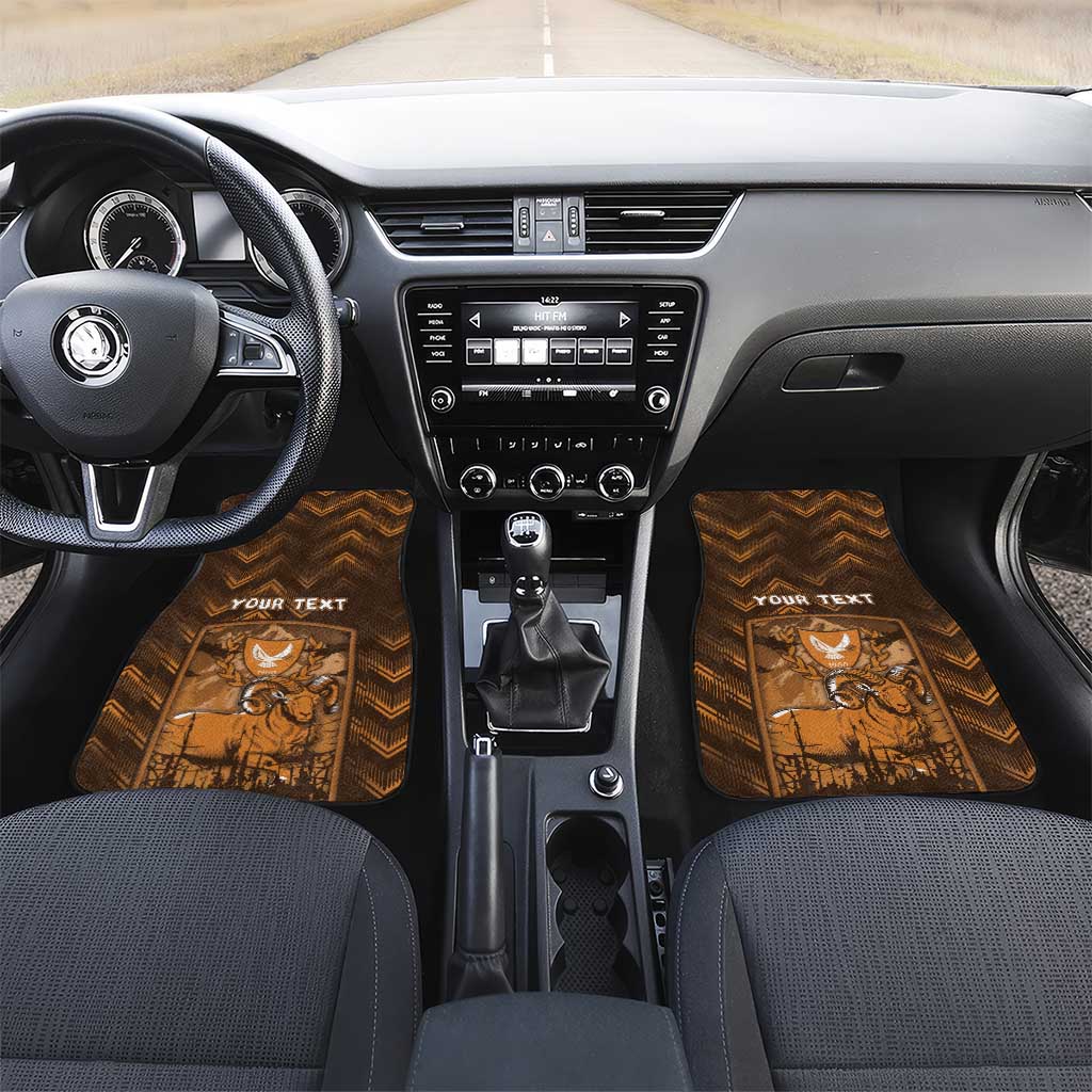 Cyprus Car Mats The Cypriot Mouflon With Coat Of Arms - Wonder Print Shop