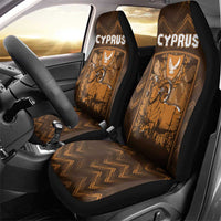 Cyprus Car Seat Cover The Cypriot Mouflon With Coat Of Arms - Wonder Print Shop
