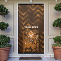 Cyprus Door Cover The Cypriot Mouflon With Coat Of Arms - Wonder Print Shop