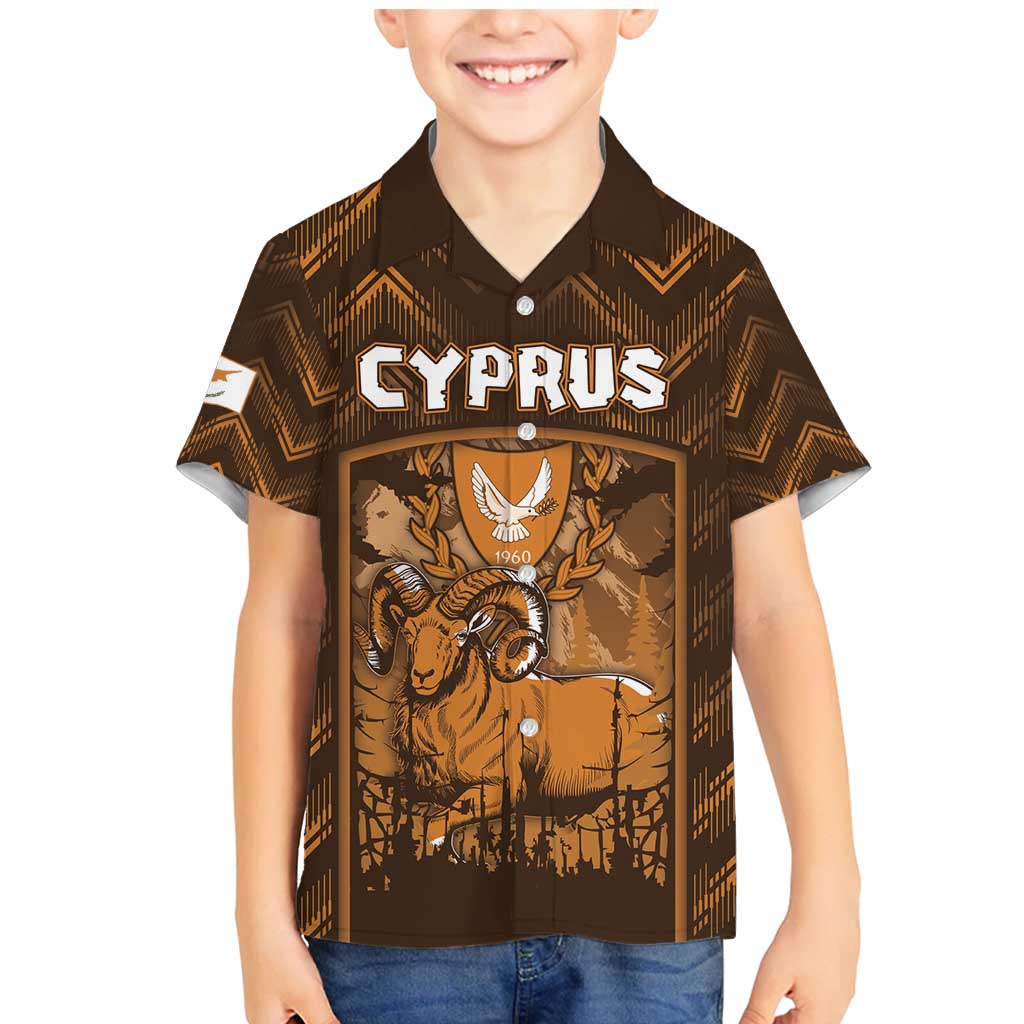 Personalized Cyprus Family Matching Mermaid Dress and Hawaiian Shirt The Cypriot Mouflon With Coat Of Arms - Wonder Print Shop
