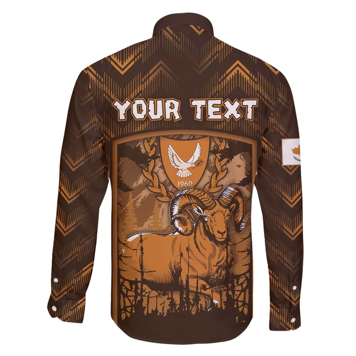 Personalized Cyprus Family Matching Off The Shoulder Long Sleeve Dress and Hawaiian Shirt The Cypriot Mouflon With Coat Of Arms - Wonder Print Shop