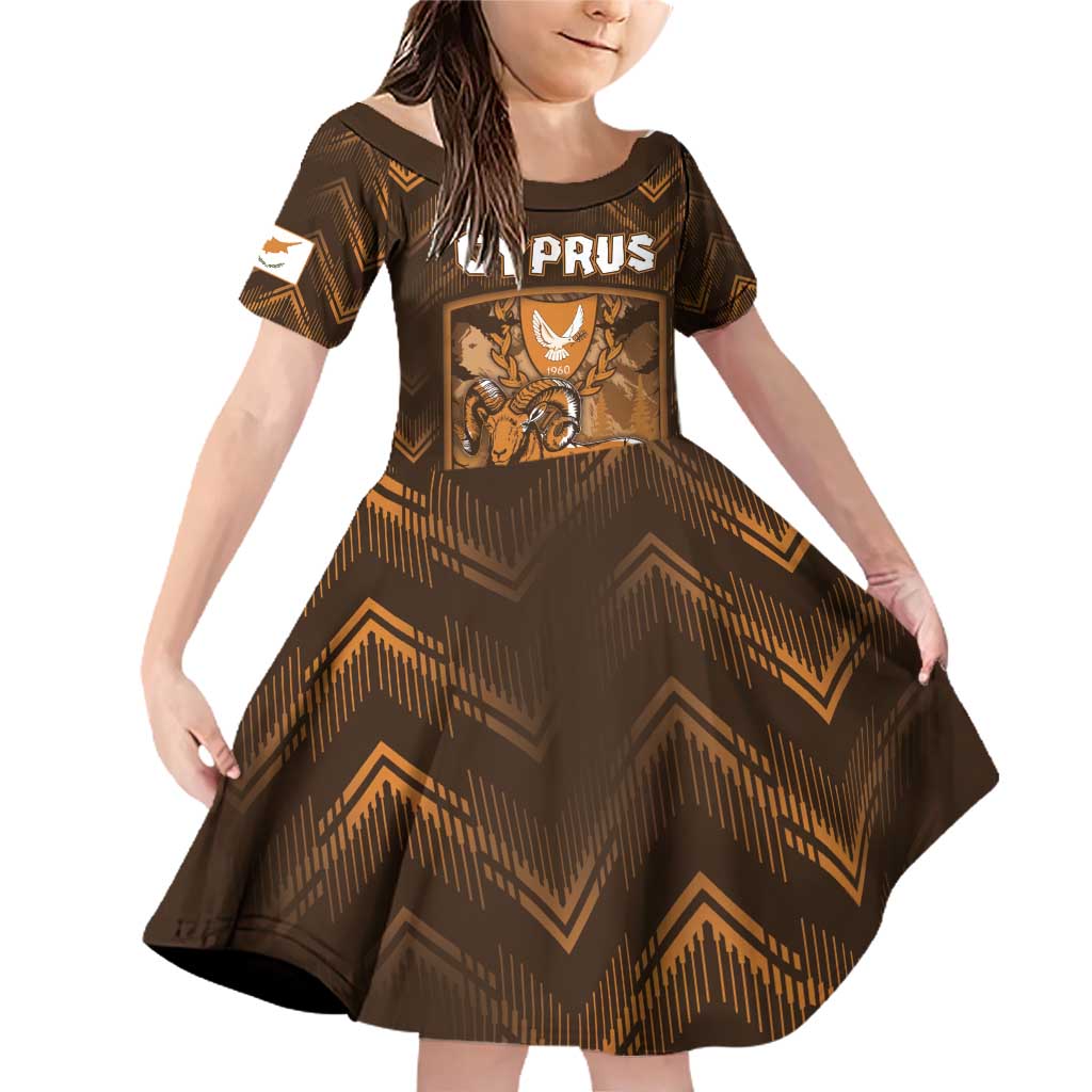 Personalized Cyprus Family Matching Off Shoulder Short Dress and Hawaiian Shirt The Cypriot Mouflon With Coat Of Arms - Wonder Print Shop
