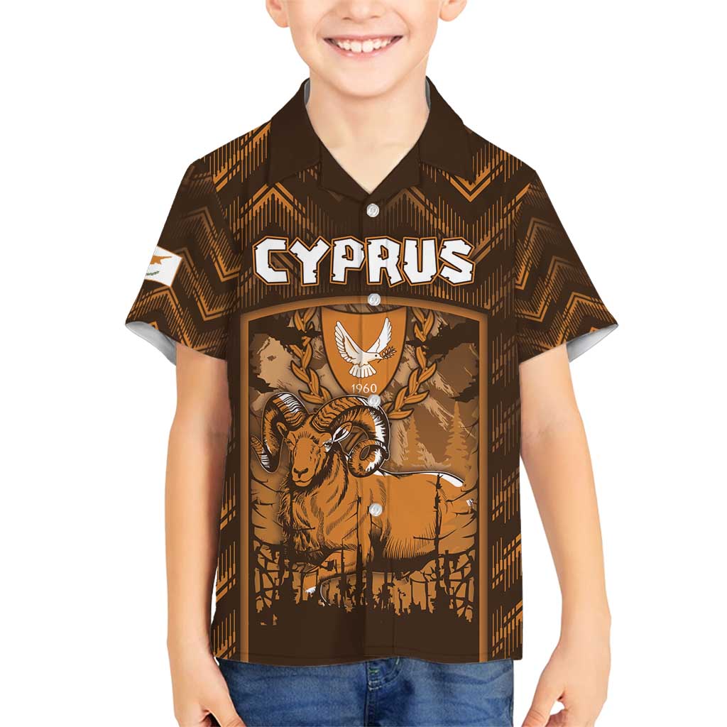Personalized Cyprus Family Matching Tank Maxi Dress and Hawaiian Shirt The Cypriot Mouflon With Coat Of Arms - Wonder Print Shop