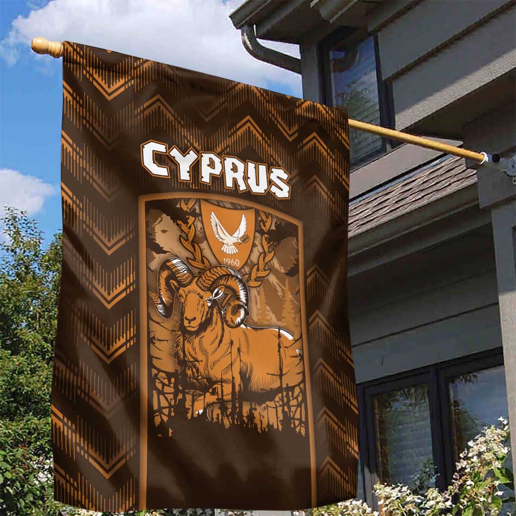 Cyprus Garden Flag The Cypriot Mouflon With Coat Of Arms - Wonder Print Shop