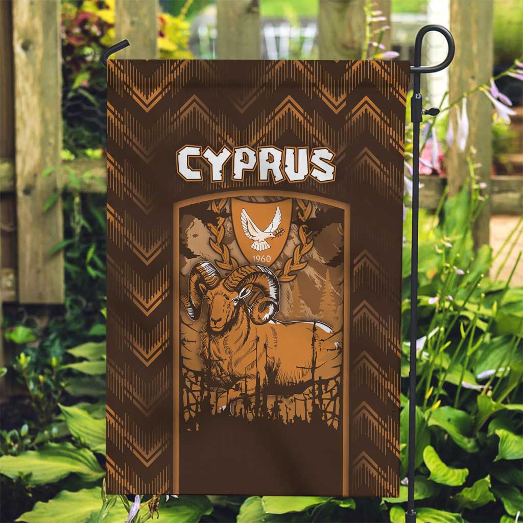 Cyprus Garden Flag The Cypriot Mouflon With Coat Of Arms - Wonder Print Shop