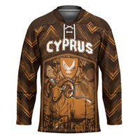 Personalized Cyprus Hockey Jersey The Cypriot Mouflon With Coat Of Arms - Wonder Print Shop