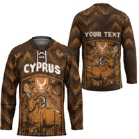Personalized Cyprus Hockey Jersey The Cypriot Mouflon With Coat Of Arms - Wonder Print Shop