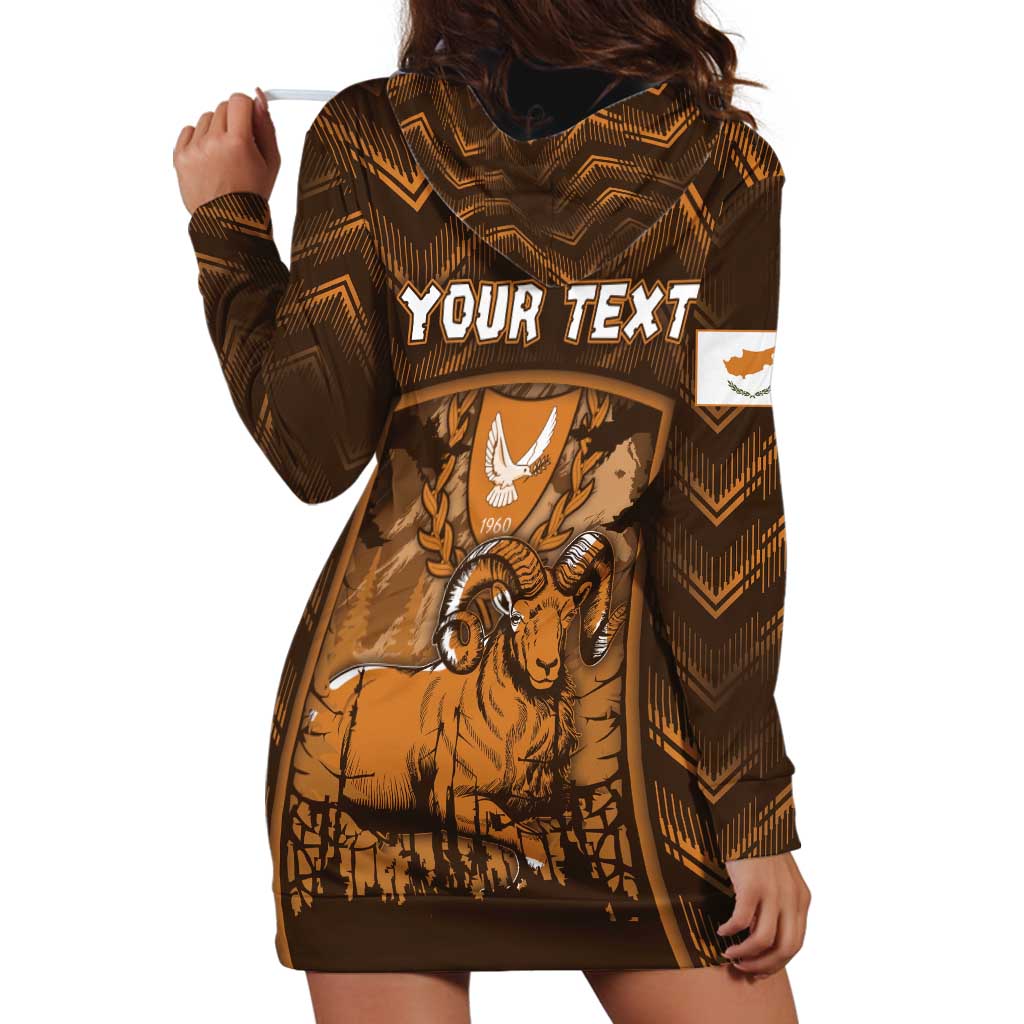 Personalized Cyprus Hoodie Dress The Cypriot Mouflon With Coat Of Arms - Wonder Print Shop