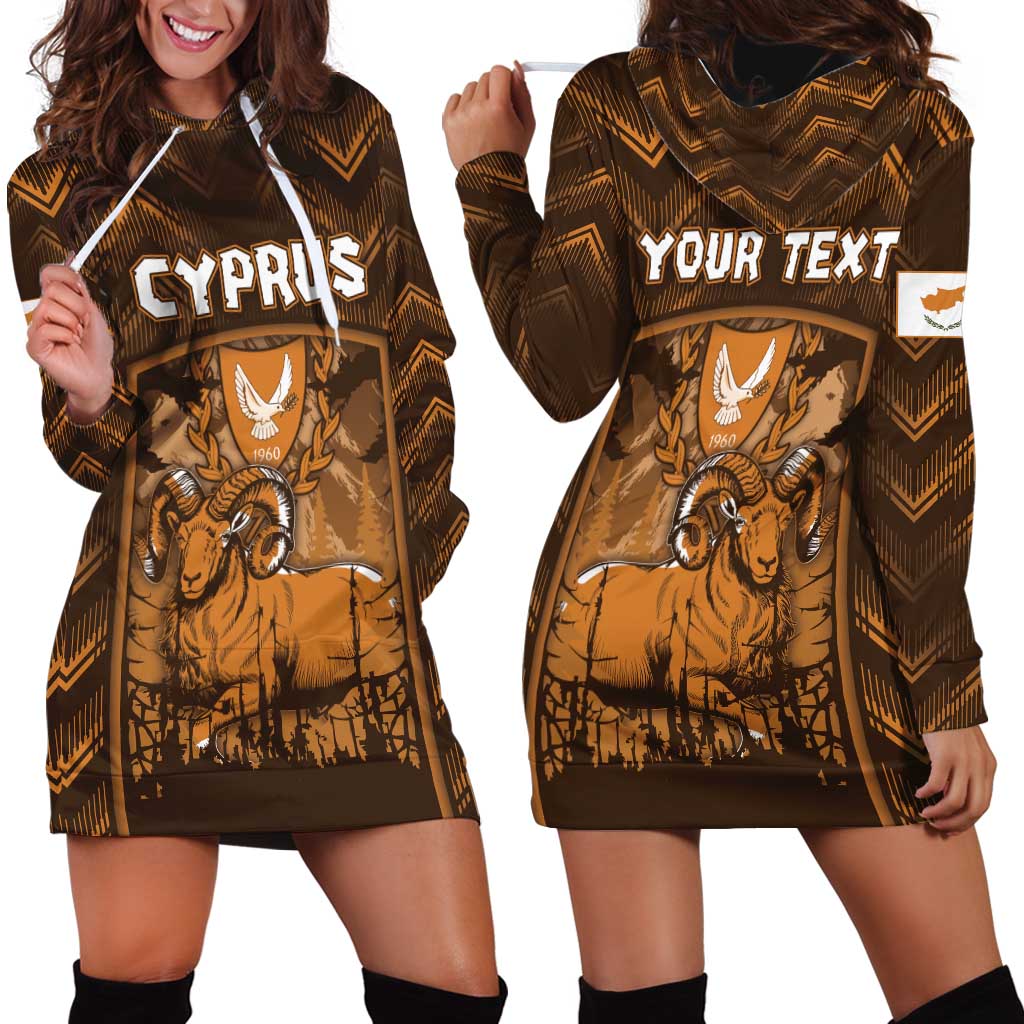 Personalized Cyprus Hoodie Dress The Cypriot Mouflon With Coat Of Arms - Wonder Print Shop