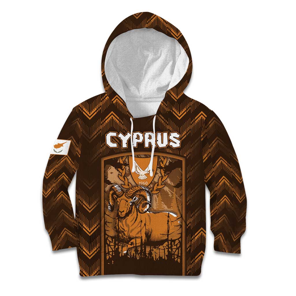 Personalized Cyprus Kid Hoodie The Cypriot Mouflon With Coat Of Arms - Wonder Print Shop