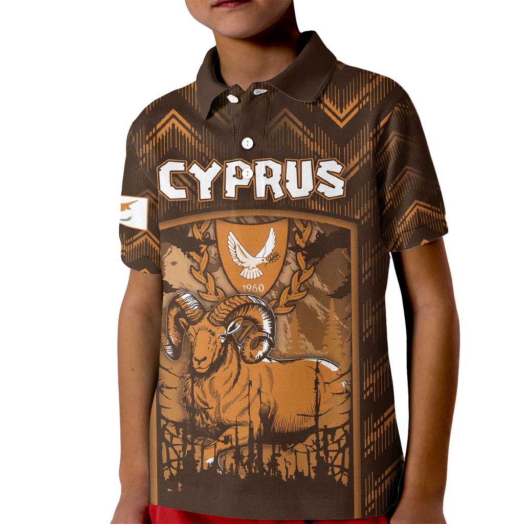 Personalized Cyprus Kid Polo Shirt The Cypriot Mouflon With Coat Of Arms - Wonder Print Shop