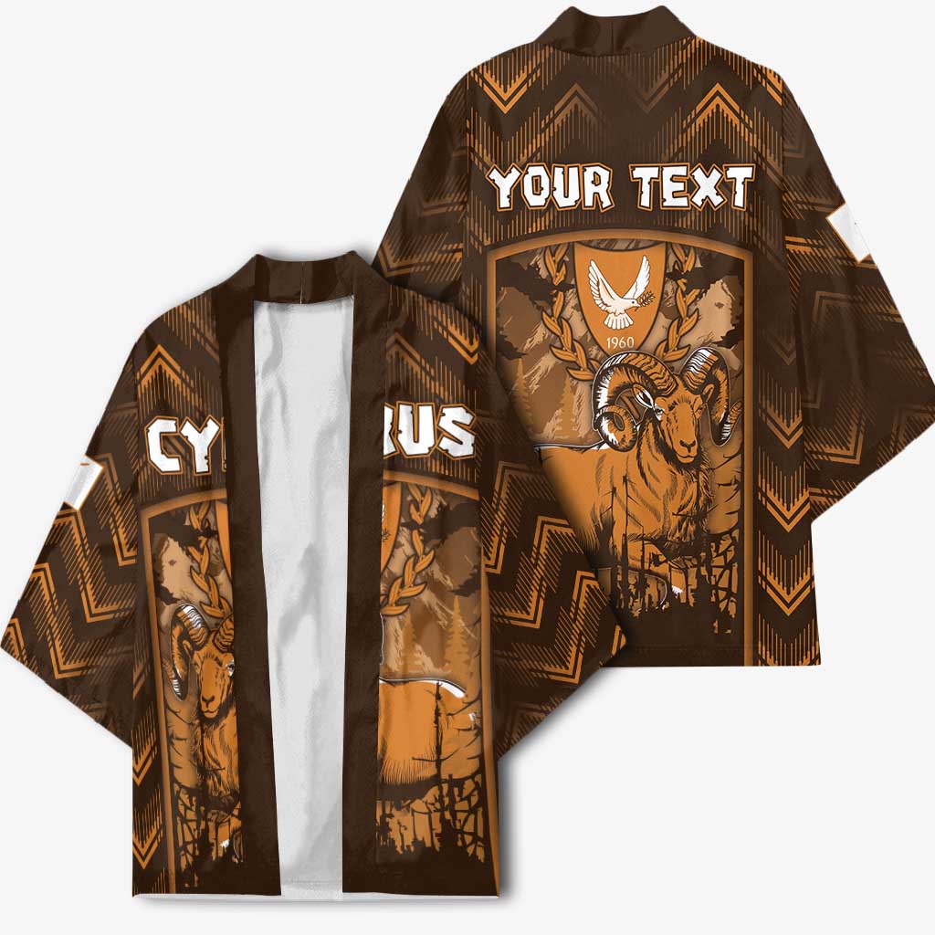 Personalized Cyprus Kimono The Cypriot Mouflon With Coat Of Arms - Wonder Print Shop