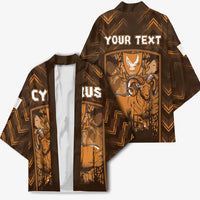 Personalized Cyprus Kimono The Cypriot Mouflon With Coat Of Arms - Wonder Print Shop