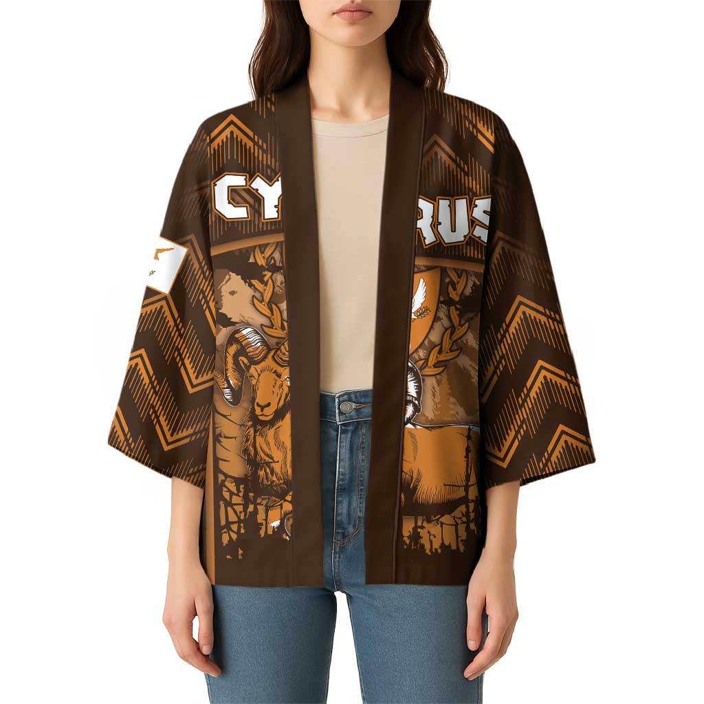 Personalized Cyprus Kimono The Cypriot Mouflon With Coat Of Arms - Wonder Print Shop
