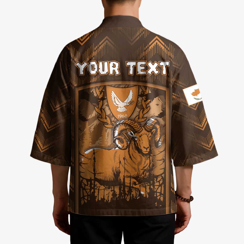 Personalized Cyprus Kimono The Cypriot Mouflon With Coat Of Arms - Wonder Print Shop