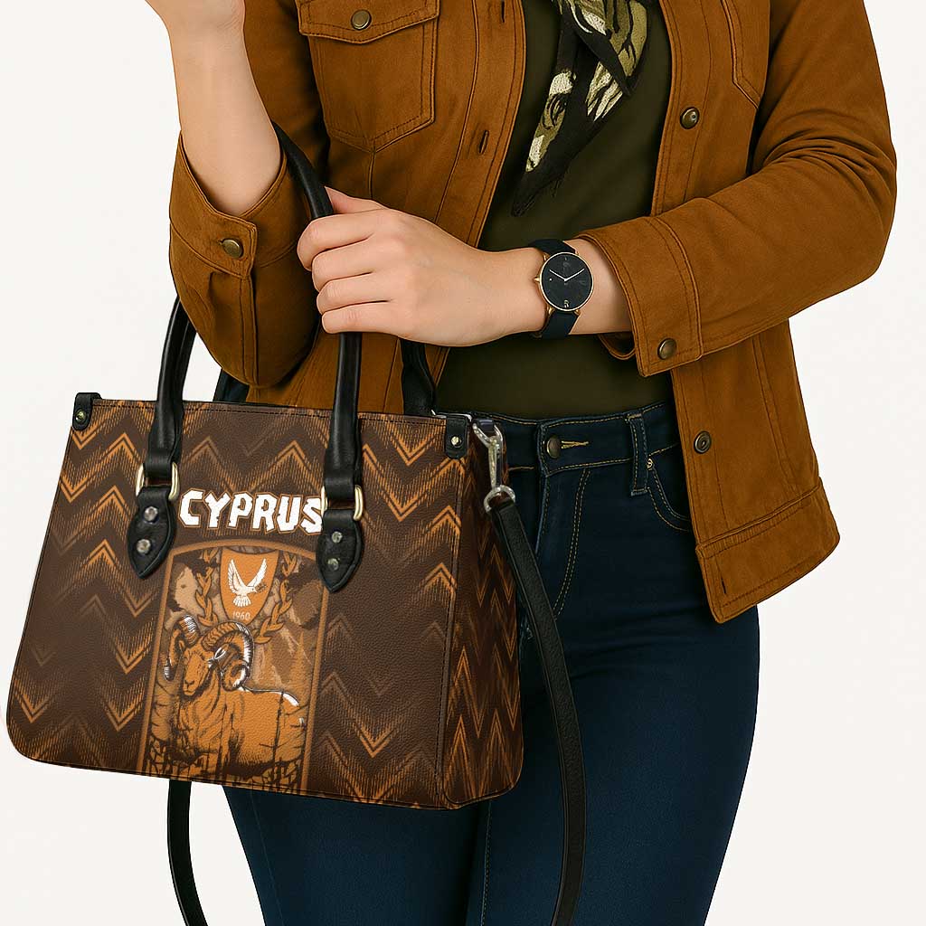 Cyprus Leather Bag The Cypriot Mouflon With Coat Of Arms - Wonder Print Shop