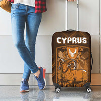 Cyprus Luggage Cover The Cypriot Mouflon With Coat Of Arms - Wonder Print Shop