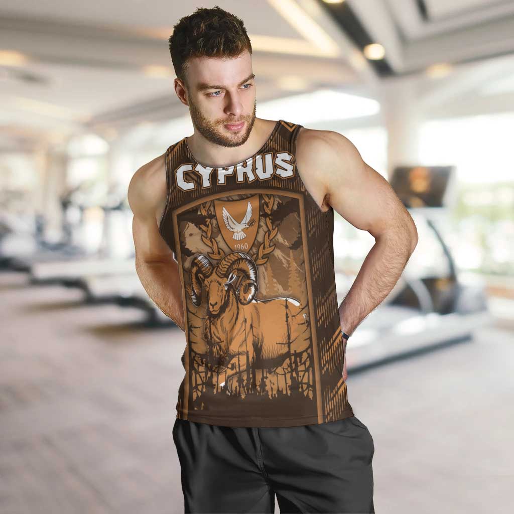 Personalized Cyprus Men Tank Top The Cypriot Mouflon With Coat Of Arms - Wonder Print Shop