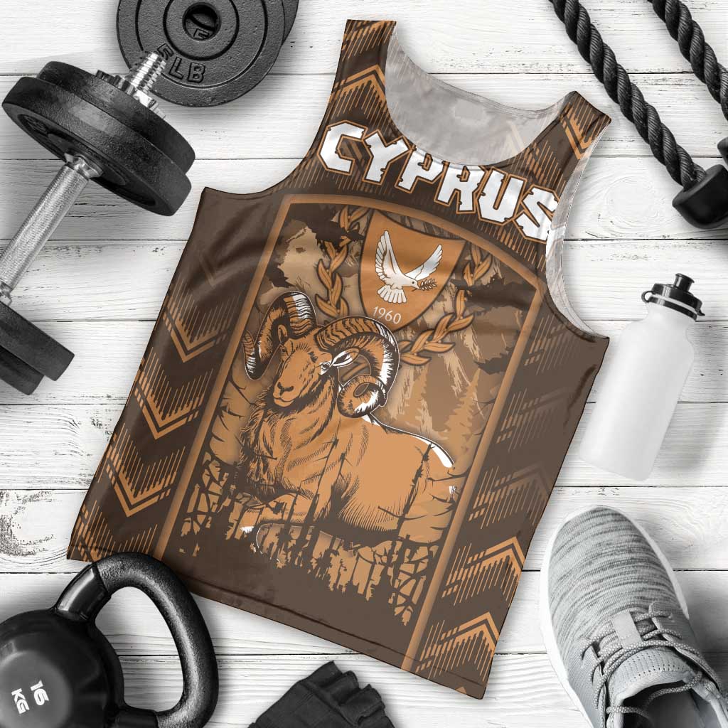Personalized Cyprus Men Tank Top The Cypriot Mouflon With Coat Of Arms - Wonder Print Shop