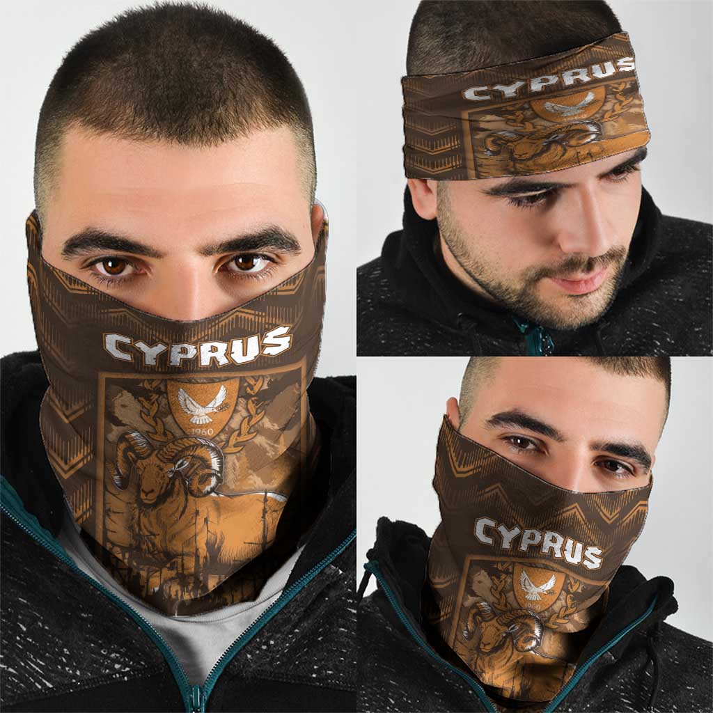 Cyprus Neck Gaiter The Cypriot Mouflon With Coat Of Arms - Wonder Print Shop