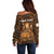 Personalized Cyprus Off Shoulder Sweater The Cypriot Mouflon With Coat Of Arms - Wonder Print Shop