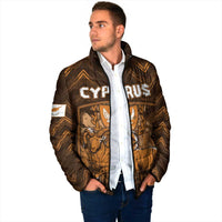 Personalized Cyprus Padded Jacket The Cypriot Mouflon With Coat Of Arms - Wonder Print Shop